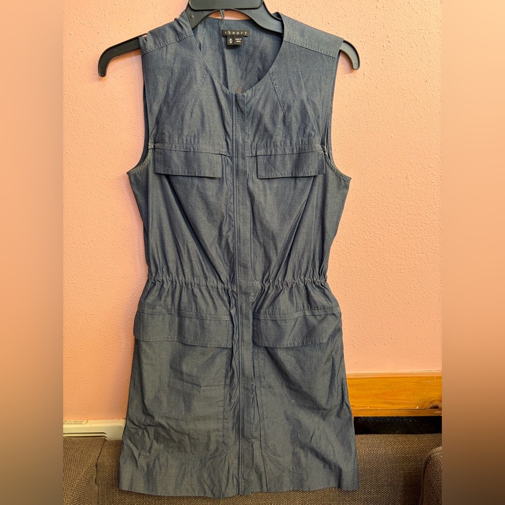 Theory Sebiya Praia Navy Dress Medium